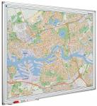 Landkaart stadskaart van Rotterdam op whiteboard gedrukt 90x120 cm 