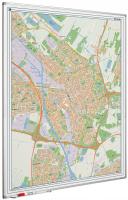 Landkaart stadskaart van Utrecht op whiteboard gedrukt 90x120 cm