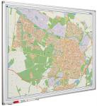 Landkaart stadskaart van Tilburg op whiteboard gedrukt 90x120 cm
