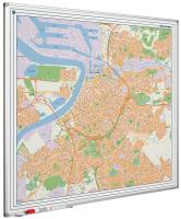 Landkaart van Antwerpen op whiteboard gedrukt 110x110 cm
