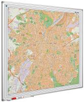Landkaart van Brussel  op whiteboard gedrukt 110x110 cm