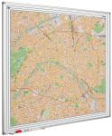 Landkaart van Parijs op whiteboard gedrukt 110x110 cm
