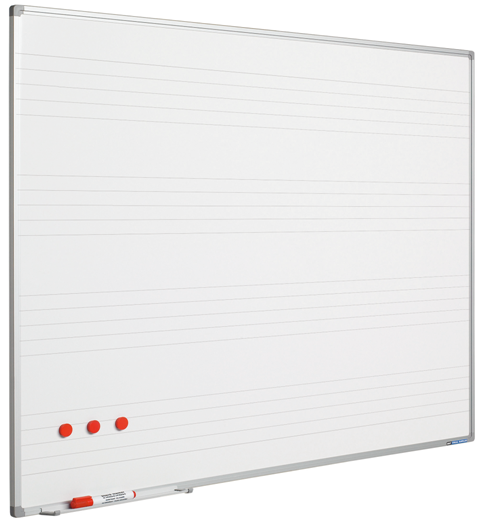 magnetron Redding decaan Whiteboard met muzieklijnen 90x120cm